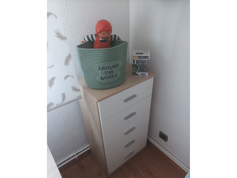 Foto de cliente de Dormitorio Matrimonio Estilo Nórdico Completo Principal Blanco Mate y Roble Sahara
