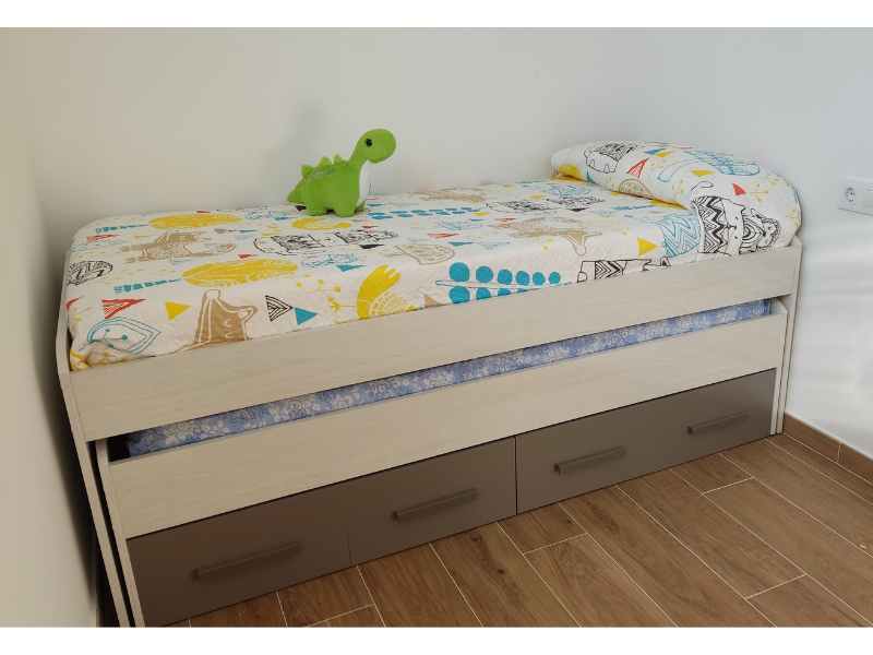 Foto de cliente de Cama Nido Doble con Cajones Juvenil 190x90 cm