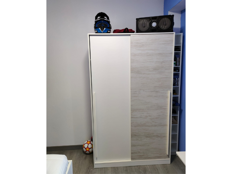 Foto de cliente de Armario Juvenil 2 Puertas Correderas Elliot 120x200 cm