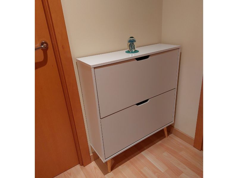 Foto de cliente de Mueble Zapatero Recibidor Nórdico Fiano 2 Trampones 80 cm