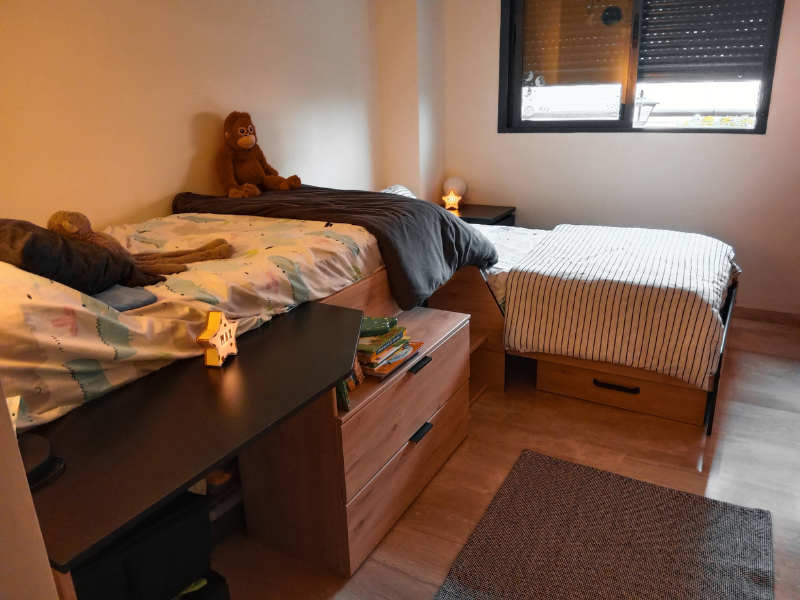 Foto de cliente de Cama Juvenil con Escritorio Valky Roble y Negro 90x200/190 cm