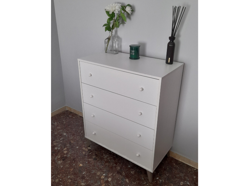 Foto de cliente de Cómoda De 4 Cajones Juvenil Blanca Sweet 78x95 cm