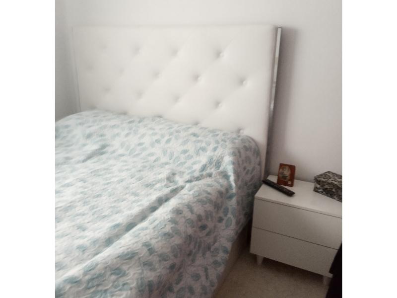 Foto de cliente de Mesita de Noche con 2 Cajones Blanco Brillo 50x49 cm