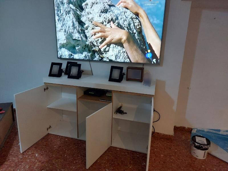 Foto de cliente de Aparador Elis 3 puertas 1 hueco blanco naturale 140 cm