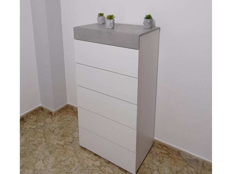 Foto de cliente de Dormitorio Matrimonio Estilo Industrial Pack Muebles Cemento y Blanco
