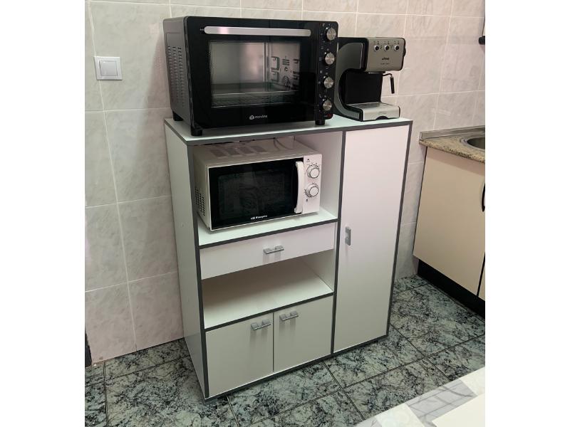 Foto de cliente de Mueble auxiliar micro 3 puertas 90x107 blanco