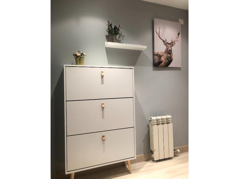 Foto de cliente de Mueble Zapatero Recibidor Anzio 3 Portones Nórdico Blanco 80 cm