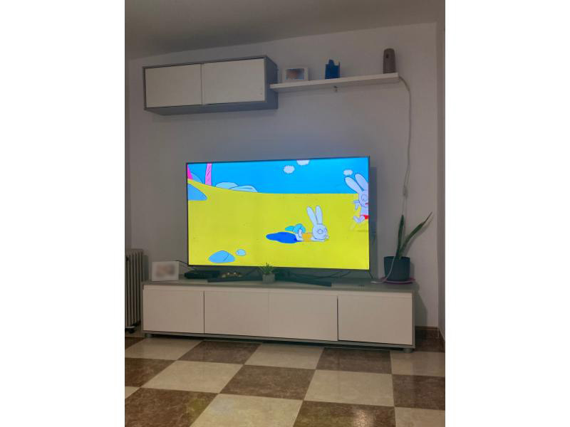 Foto de cliente de Mueble Salón Estilo Industrial Color Blanco Artik Y Gris Cemento 200 cm