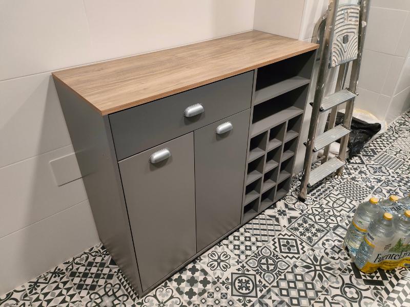 Foto de cliente de Buffet Bakery 2 gris grafito cocina botellero 103x101 cm