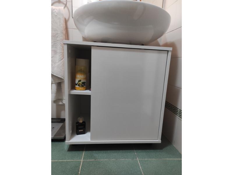 Foto de cliente de Mueble de Baño con Patas (con ruedas) Sintra Blanco Brillo 59 cm