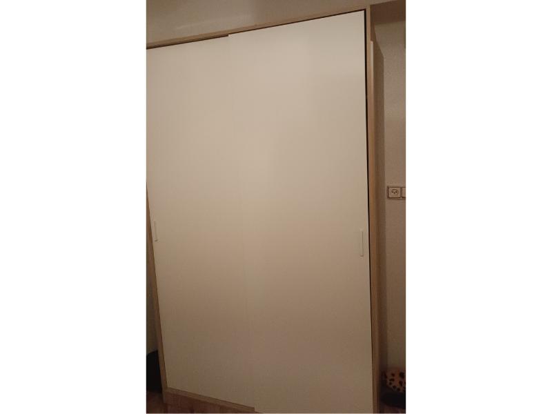Foto de cliente de Armario con 2 Puertas Correderas Max Color Blanco y Roble 120x200 cm