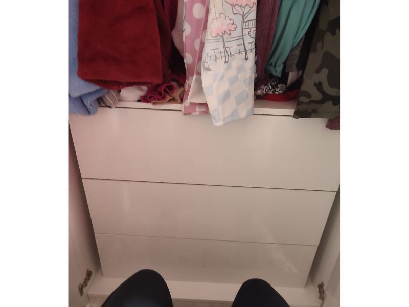 Foto de cliente de Cómoda De 3 Cajones Blanco Brillo 80x80 cm