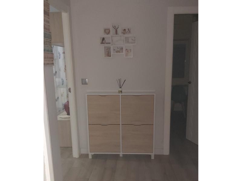 Foto de cliente de Mueble Zapatero Recibidor Pasillo Mary Blanco Y Roble 97 cm