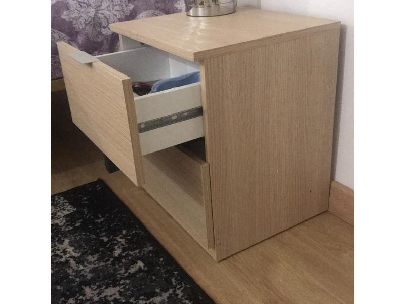 Foto de cliente de Mesita de Noche Modernas Con 2 Cajones Roble 38x45 cm