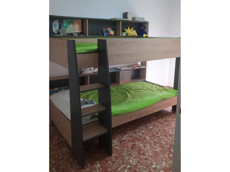 Foto de cliente de Litera Juvenil Mouse Roble Jackson Gris (6 Estantes) 207x164x132 cm