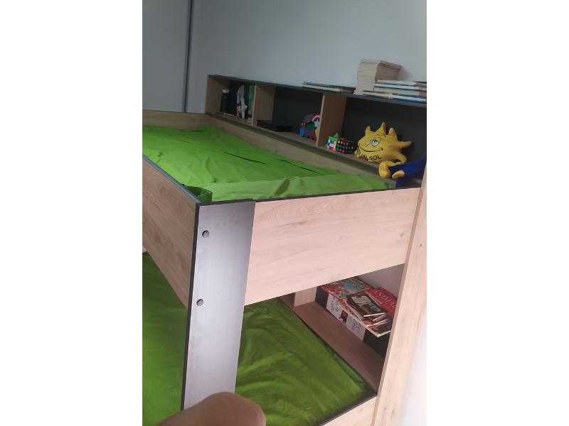 Foto de cliente de Litera Juvenil Mouse Roble Jackson Gris (6 Estantes) 207x164x132 cm