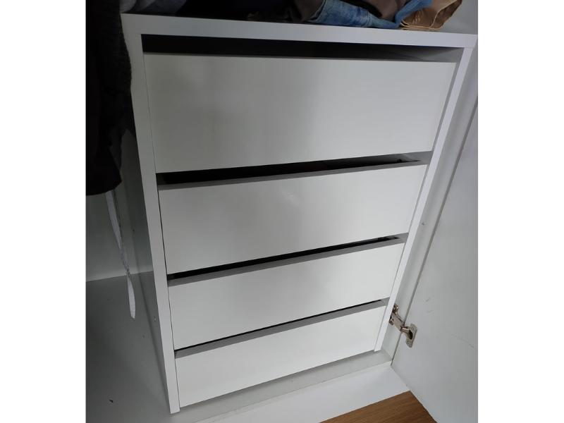 Foto de cliente de Cajonera de Armario Interior Muebles Auxiliares Pack 2  Blanco Brillo 46x127x45 cm