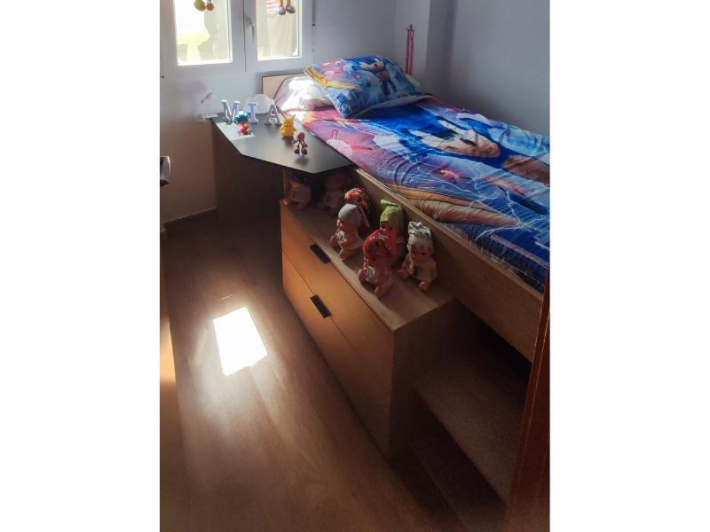Foto de cliente de Cama Juvenil con Escritorio Valky Roble y Negro 90x200/190 cm