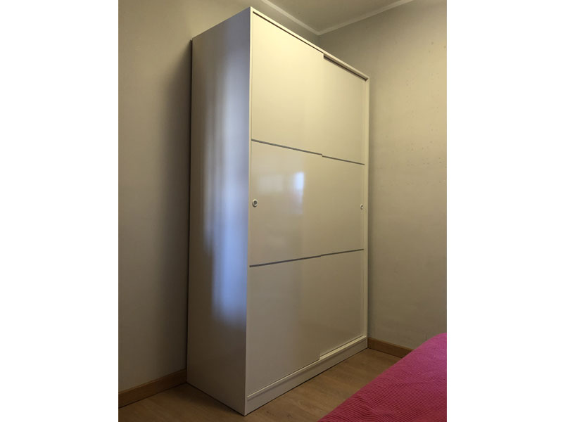 Foto de cliente de Armario con Puerta Corredera Blanco Brillo Habitación 120x200 cm
