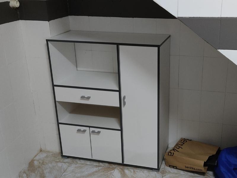 Foto de cliente de Mueble auxiliar micro 3 puertas 90x107 blanco