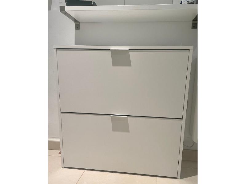 Foto de cliente de Mueble Zapatero Recibidor 2 Puertas Abatibles Color Blanco 75 cm