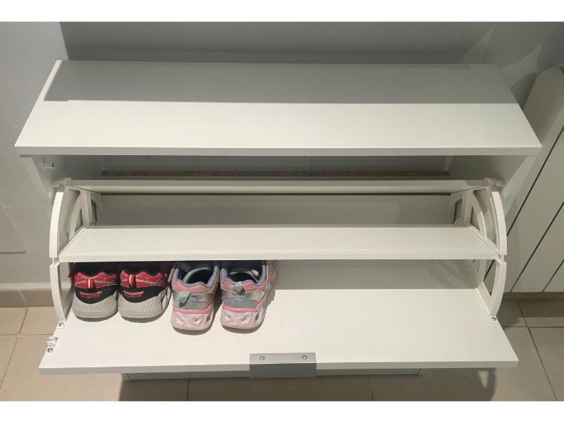 Foto de cliente de Mueble Zapatero Recibidor 2 Puertas Abatibles Color Blanco 75 cm