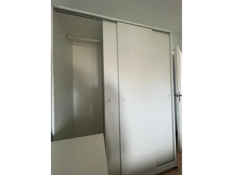 Foto de cliente de Armario con 3 Puertas Correderas Blanco Tibet 150x200 cm