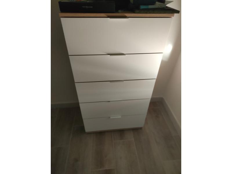 Foto de cliente de Sinfonier Blanco Roble 5 Cajones Luca 60x110 cm
