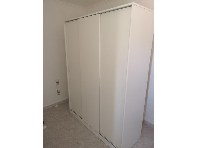 Foto de cliente de Armario con 3 Puertas Correderas Blanco Tibet 150x200 cm