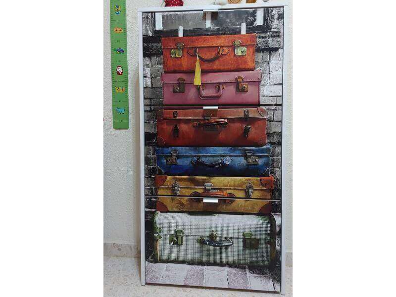Foto de cliente de Mueble Zapatero Recibidor Juvenil 3 Puertas Suitcase Moderno 60 cm