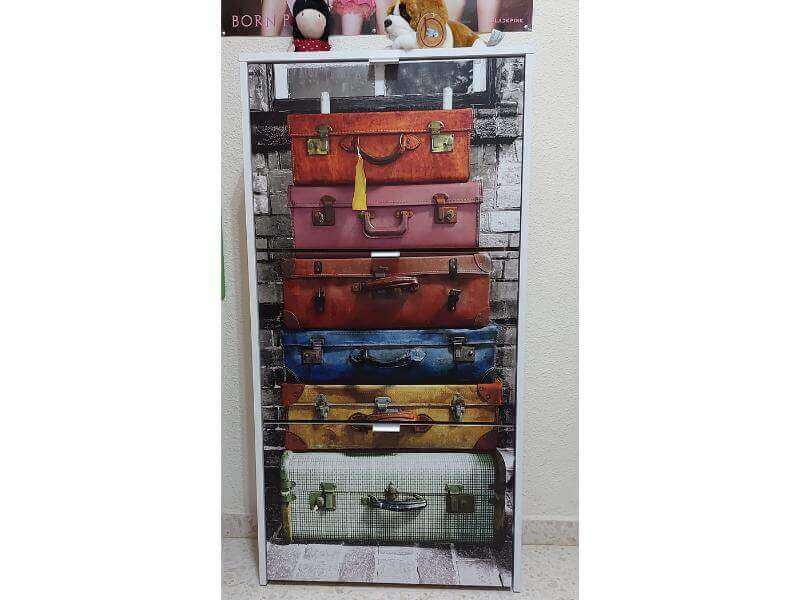 Foto de cliente de Mueble Zapatero Recibidor Juvenil 3 Puertas Suitcase Moderno 60 cm