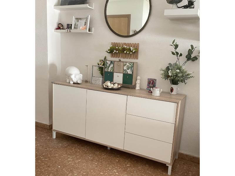 Foto de cliente de Aparador Brooklyn 2p 3c Roble Canadian y Blanco Artik 154 cm