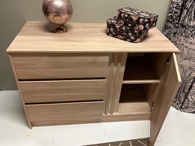 Foto de cliente de Cómoda Eik Color Roble Japonés 110x77 cm