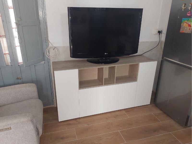Foto de cliente de Aparador Loira 3 puertas color blanco y cemento 150 cm