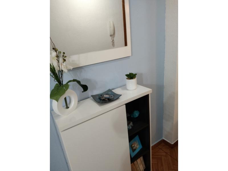 Foto de cliente de Mueble Zapatero Recibidor Blanco Brillo+ Espejo 79 cm