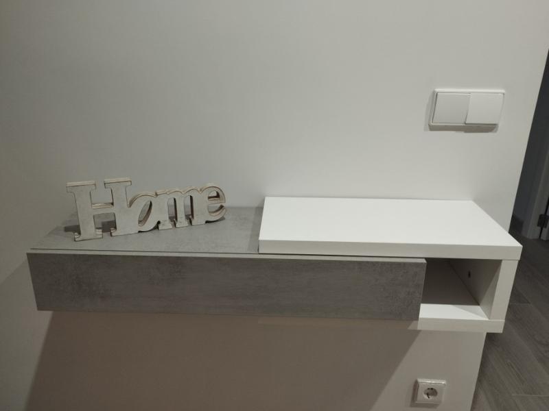 Foto de cliente de Mueble de Entrada Recibidor Estilo Industrial con Espejo 95 cm