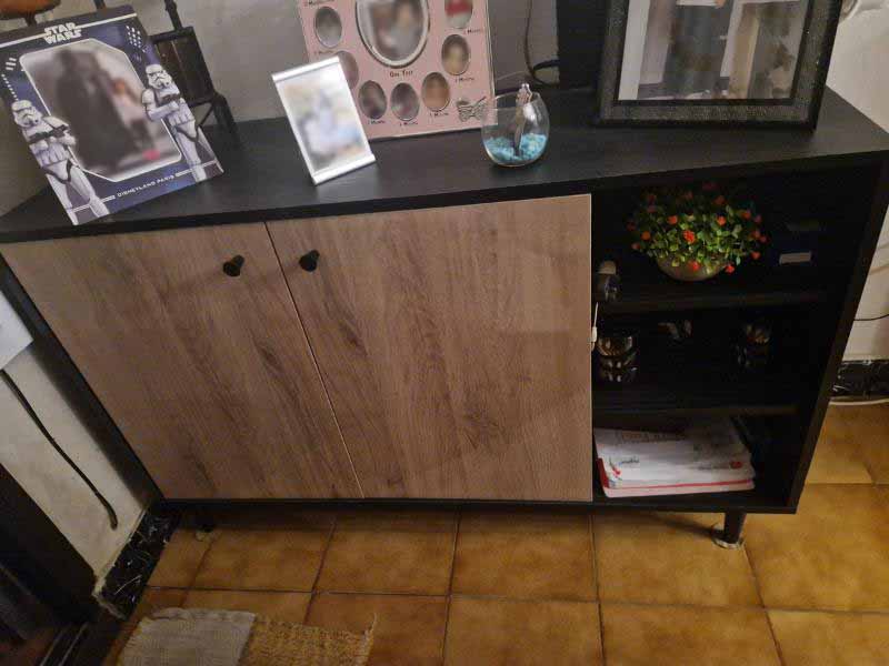Foto de cliente de Aparador Arty 2p 3e Color Roble Kronberg y Negro 110 cm