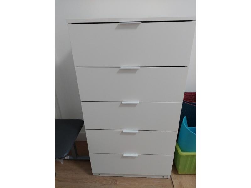 Foto de cliente de Cómoda De 5 Cajones Color Blanco Artik Dormitorio 60x110 cm