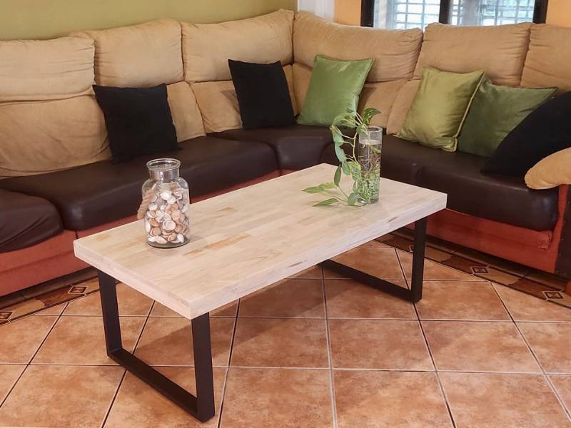 Foto de cliente de Mesa centro Natural madera roble nordish salvaje industrial 120x60 cm