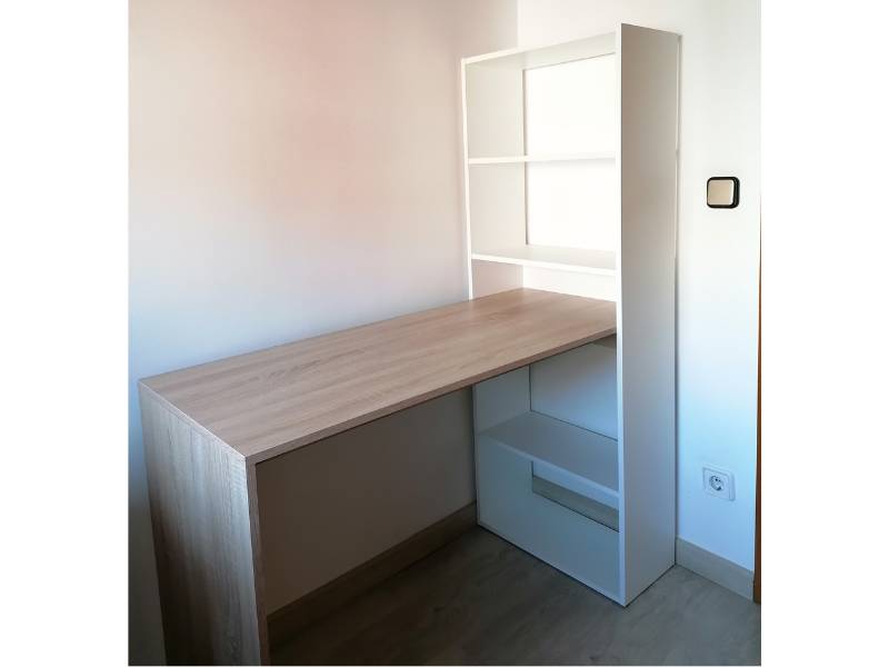 Foto de cliente de Mesa de escritorio con estantería Duplo 120 cm
