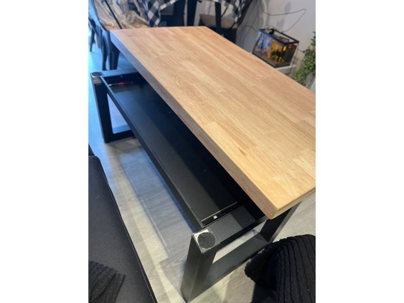Foto de cliente de Mesa centro Loft elevable madera roble nordish salvaje industrial 120x60 cm