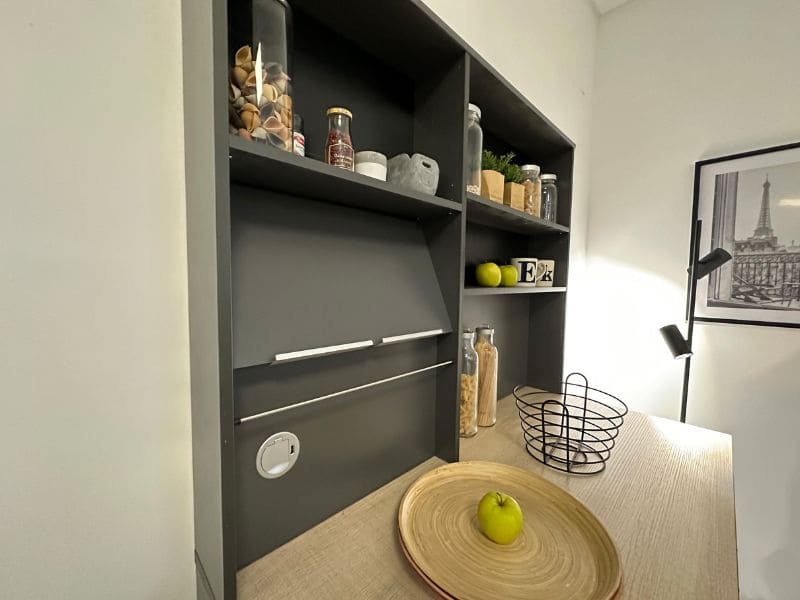 Foto de cliente de Módulo Inferior Cocina Smoke Color Gris y Roble 118x60 cm
