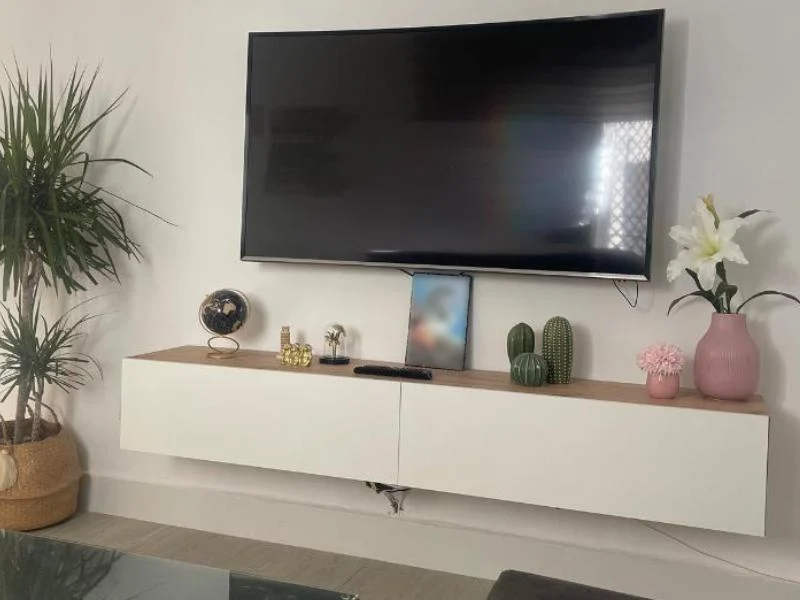 Foto de cliente de Pack Muebles De Salón Completo Estilo Moderno Roble Nodi Y Blanco Artik