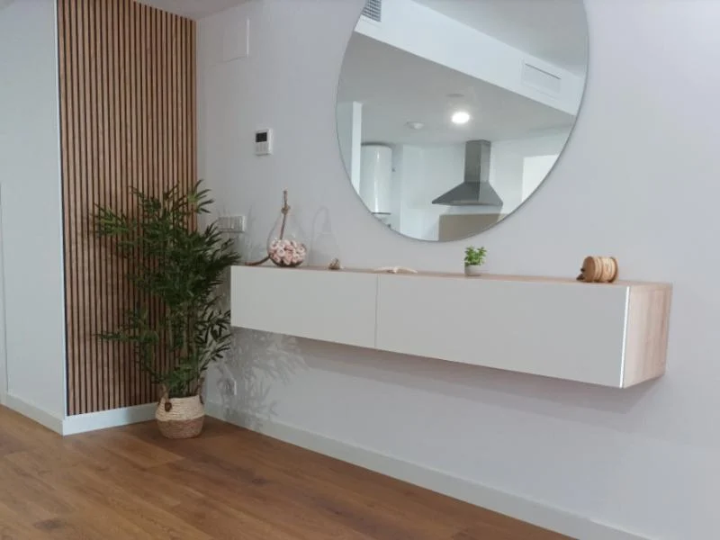 Foto de cliente de Pack Muebles De Salón Completo Estilo Moderno Roble Nodi Y Blanco Artik