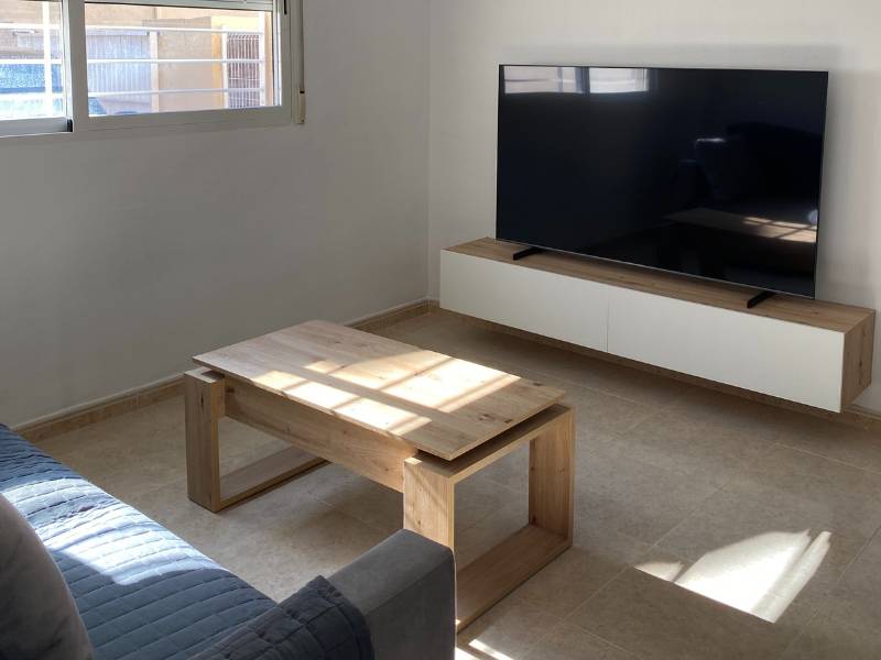 Foto de cliente de Pack Muebles De Salón Completo Estilo Moderno Roble Nodi Y Blanco Artik