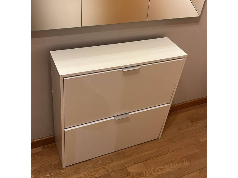 Foto de cliente de Mueble Zapatero Recibidor 2 Puertas Abatibles Color Blanco 75 cm