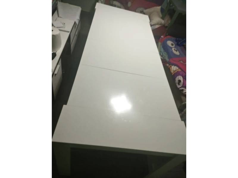 Foto de cliente de Mesa comedor súper extensible Train blanco brillo 5 posiciones 51-237x90 cm