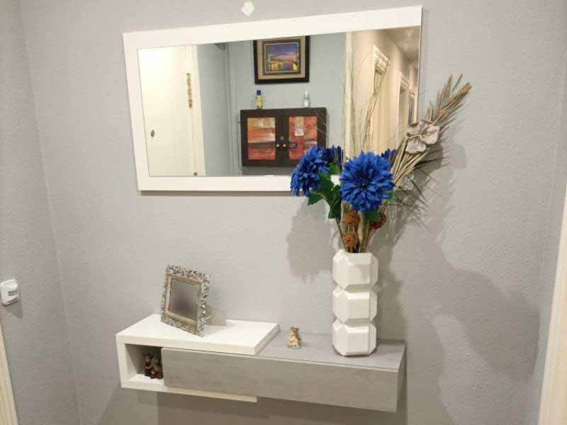 Foto de cliente de Mueble de Entrada Recibidor Estilo Industrial con Espejo 95 cm