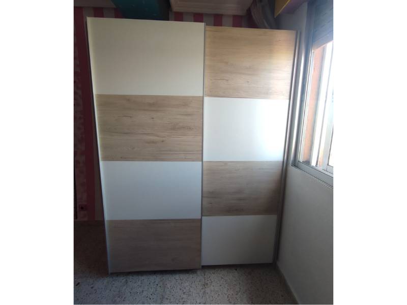 Foto de cliente de Armario Para Dormitorio Onix Habitación Roble Aurora Y Blanco 150x200 cm