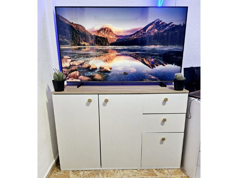 Foto de cliente de Aparador Salón Comedor Izzy Color Blanco Mate y Roble Kronberg 120 cm